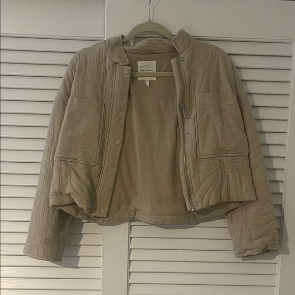 Avec Les Filles Tan Quilted Utility Jacket - Picture 1 of 3